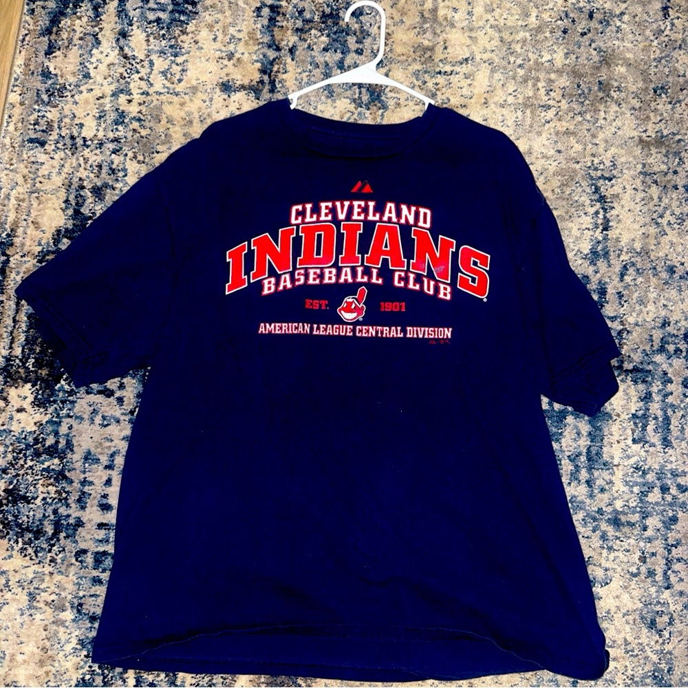 Vintage Cleveland Indians T-shirt Size Xl Majestic #4 Lofton